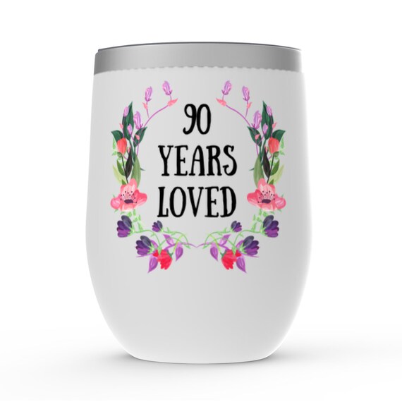 Tumbler Gifts For 90 Year Old Mother 90th Birthday Gifts For Women 90th  Birthday Tumbler Gift