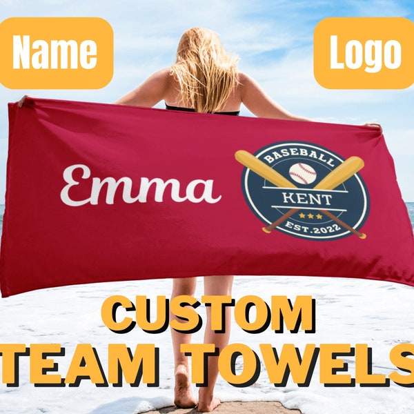 Toalla de equipo personalizada, Toalla de equipo personalizada, logotipo del equipo, toalla de equipo deportiva personalizada, regalo de equipo personalizado, toalla de graduación, toalla deportiva
