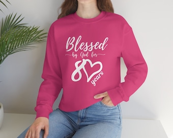 80 Years Blessed Sweatshirt, Mother Grandmother 80 Year Old Female Sweatshirt, 80th Birthday Gifts for Women, Grandmother 80th Birthday Gift