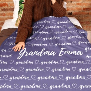 Personalisierte Oma Decke, personalisierte Mama Decke, benutzerdefinierte Oma Decke, personalisierte Familiendecke Geschenk für Muttertag Enkelkinder