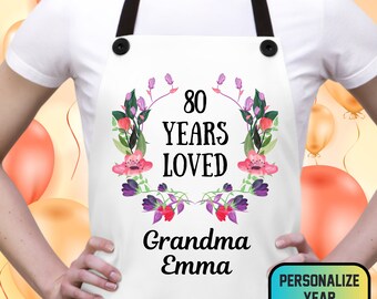 Avental amado de 80 anos, vovó, mãe, Nana Gigi, presentes de 80 anos para mulheres, moletom feminino de 80 anos, ideia de presente de aniversário de 80 anos