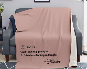 Long distance relationship gift, Custom Long Distance Blanket, Missing You Gift Throw Blanket, Personalized Long Distance Gift