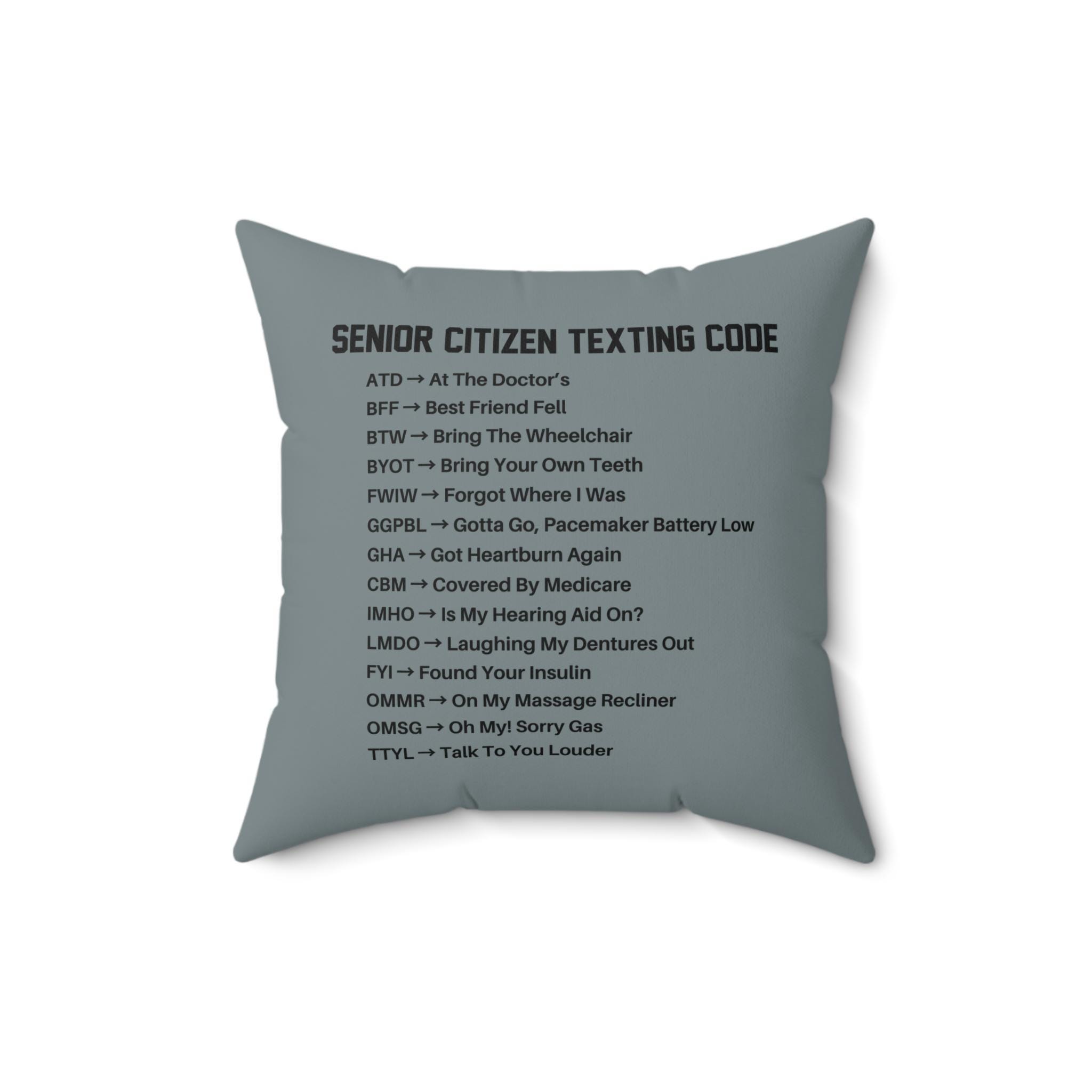 Senior Citizen Texting Code, Gift for Senior Women and Men, Funny Gag ...