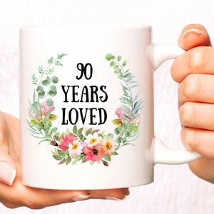 90th Birthday Gifts For Women, 90th Birthday Mug, 90 Years Old Female Birthday Gift Ideas, Personalized Gift For Grandma, Custom Grandma Mug
