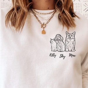 Suéter personalizado para mascotas, camiseta personalizada para perros, sudadera de cuello redondo, sudadera para mamá de perro, sudadera para mamá de perro, sudadera para mamá de gato, suéter personalizado para perro