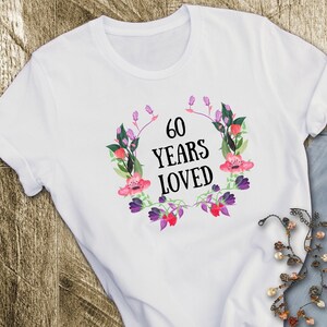 60th Birthday TShirt, Vintage 1961 Retro TShirt, 60th Birthday Tee, 60th Birthday, 60th Floral Birthday Shirt Gift For Her, Gift for 60th