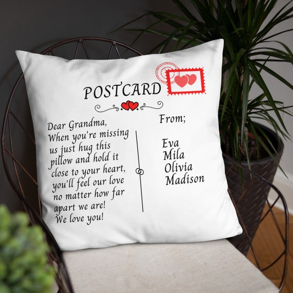 Download Postcard Pillow For Grandma Mothers Day Gift For Grandma Etsy