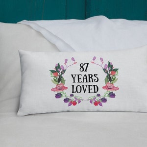 87th Birthday Gifts for Women, 87 Year Old Female, 87 Years Loved, 87 and Fabulous, Gift For 87 Year Old Woman, 87th year old birthday Gift