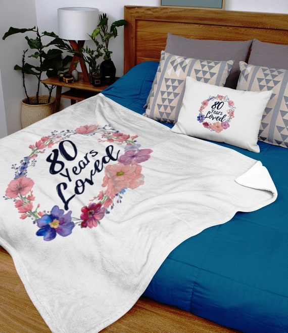 Regalo per l'80 compleanno per le donne, regalo personalizzato per una donna  di 80 anni, coperta amata per 80 anni, idee regalo per l'80 compleanno,  coperta personalizzata per l'80 -  Italia