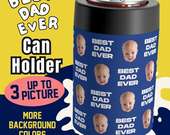 Soporte para latas personalizado para el Día del Padre: Regalo personalizado con foto de la cara