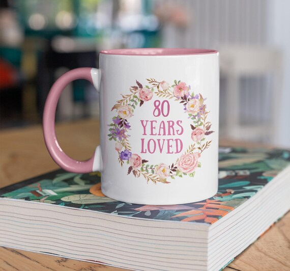 Regali di 80 compleanno per le donne, 80 anni tazza amata, 80 e favoloso,  tazza di 80 compleanno, idea regalo femminile di 80 anni, tazza di  compleanno per lei -  Italia