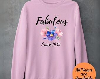 Sweatshirt Anniversaire 90 Ans - Homme Né En 1935 | Cadeau Humoristique Pour Grand-Père, Coupe Classique, 241 G