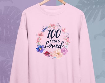 95 Years Loved Sweatshirt 95th Birthday Gifts for Women - Etsy