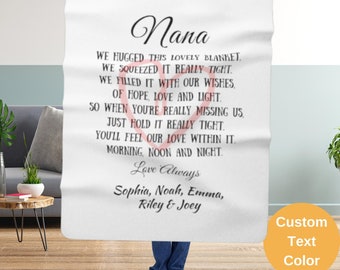 Personalized Nana Blanket, Personalized Grandma Blanket, Nana Birthday Gift, Gift From Grand kids Blanket, Gift Custom Nana Blanket