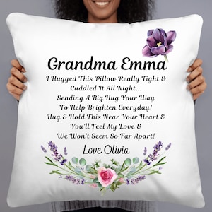 Regalo de cumpleaños para abuela, regalo de cumpleaños para abuela, regalo personalizado para abuela, regalo para el día de la madre, almohada personalizada para abuela, almohada para abuelos