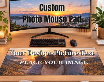 Custom Photo Mouse Mat, Personalized Desk Mat, Personalized Gamer Pad, Custom Large Mouse Pad