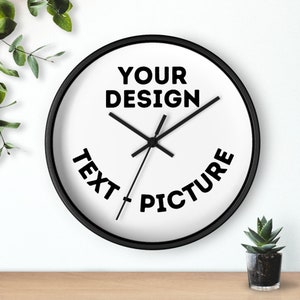 Custom Wall Clock, Photo Wall Clock, Personalized Wall Clock, Home Decoration Clock, Picture Clock, Logo Wall Clock, Custom Text Clock Gift