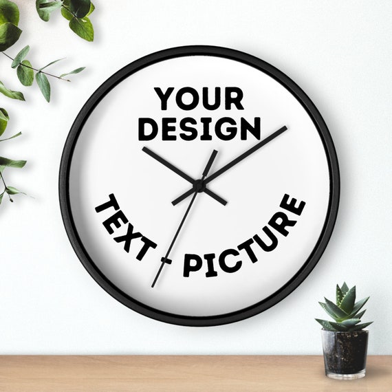 Custom Wall Clock, Photo Wall Clock, Personalized Wall Clock, Home Decoration Clock, Picture Clock, Logo Wall Clock, Custom Text Clock Gift