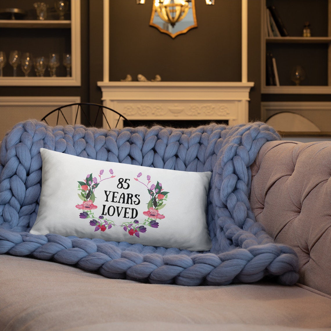 85 Years Loved Pillow Personalized Grandma Pillow for 85th Etsy