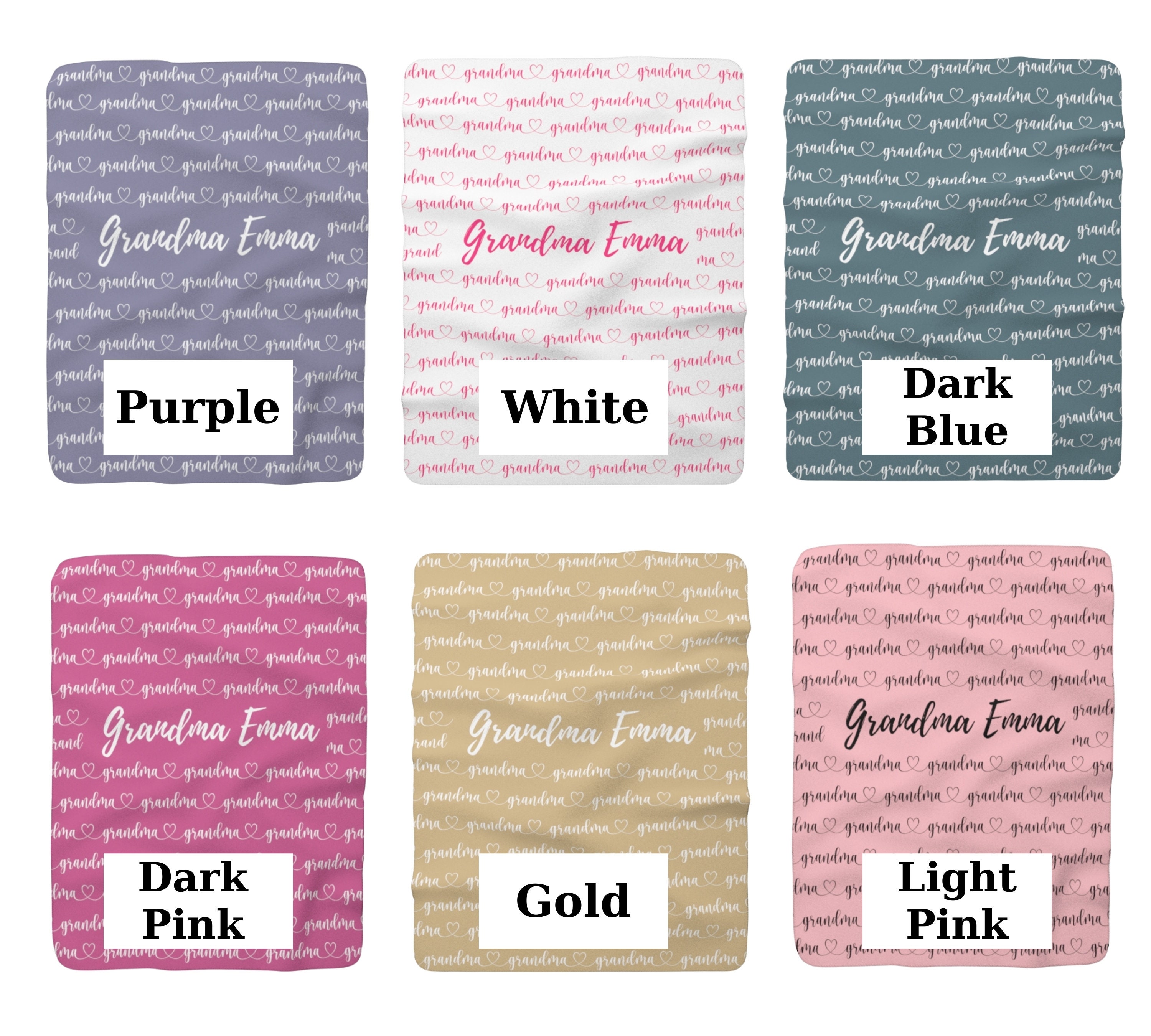 Customized Gigi Blanket Personalized Grandma Gigi Blanket 90 Etsy