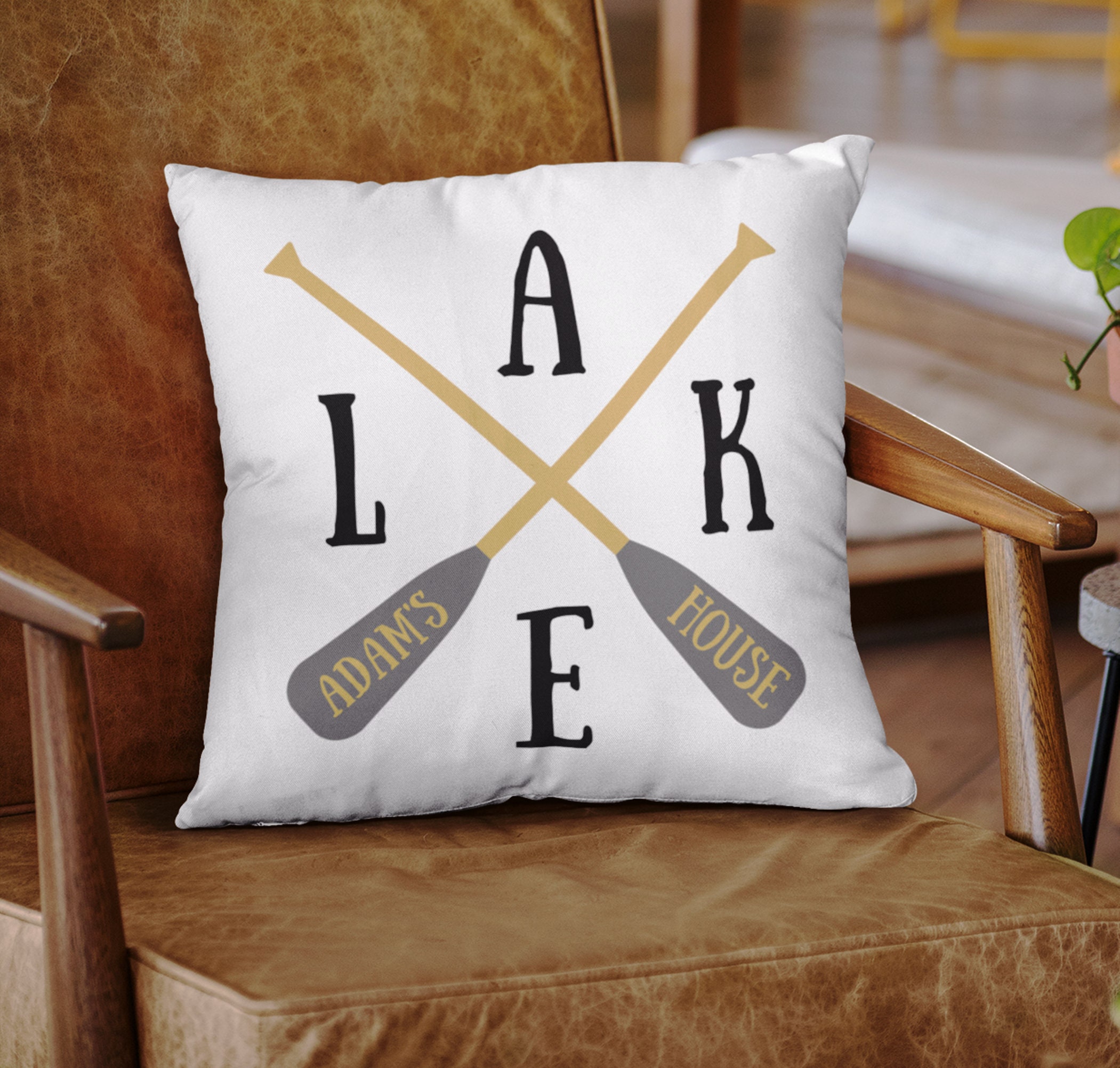 Lake House Pillows Personalized Lake House Pillow Lake House Decor Lake House Gift Lake House Sign Custom Paddle Family Name Pillow Etsy