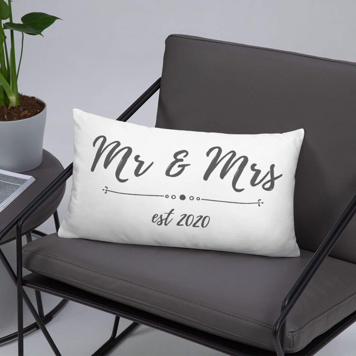 Mr & Mrs Square Pillow main image 0