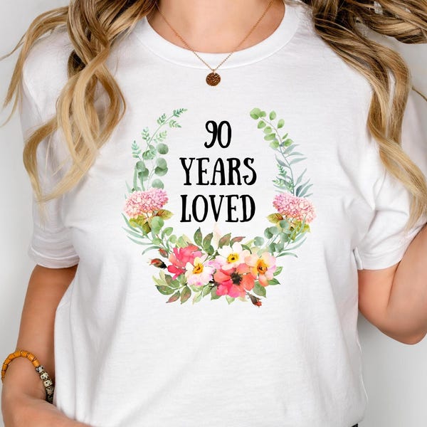 90th Birthday Tshirt Etsy 90th-birthday-tshirt-etsy