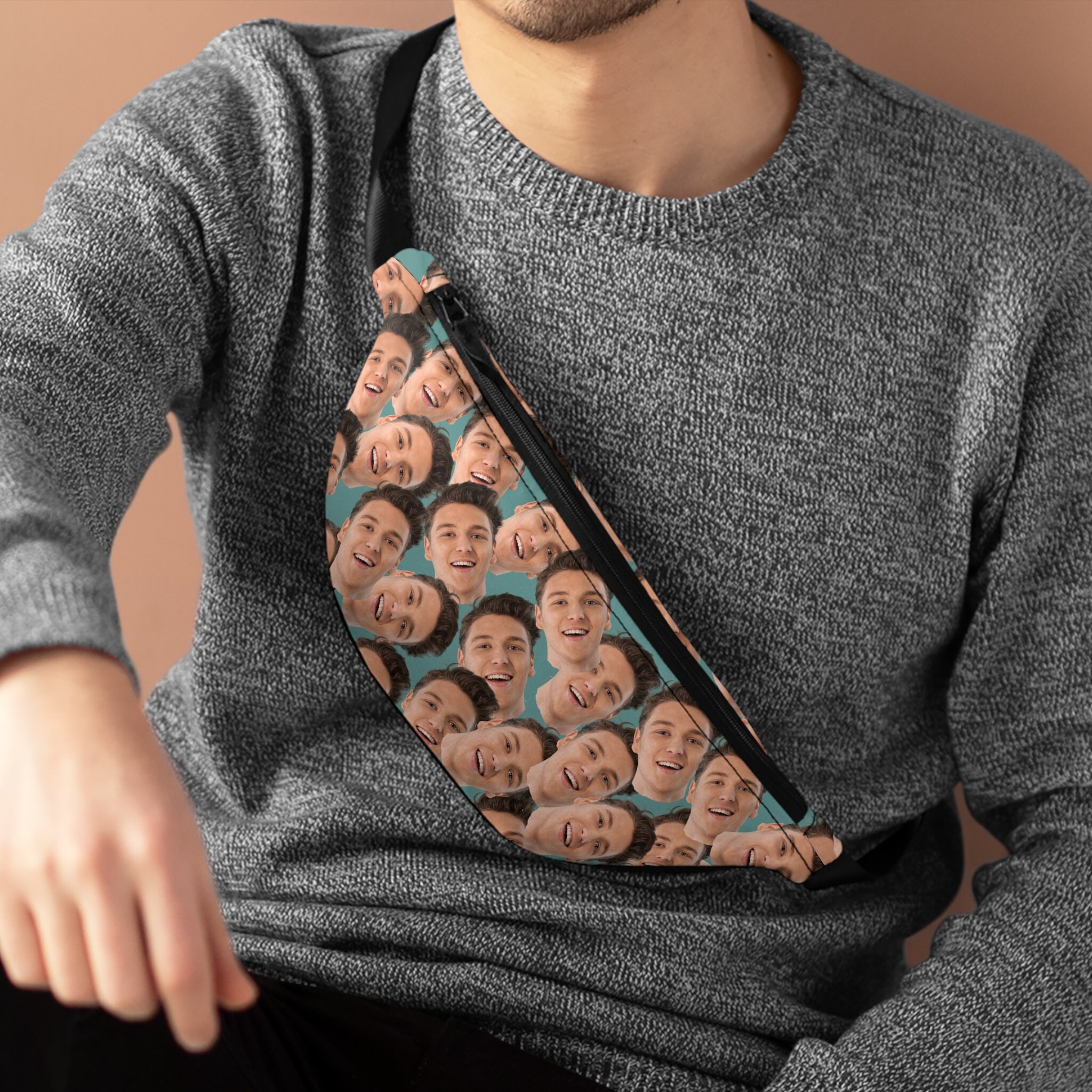 Custom Photo Fanny Pack | Personalized Funny Faces Belt Bag | Custom Picture Fanny Pack | Unique Friend Gift | Fanny Pack for Men