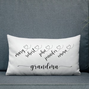 Personalisierte Geschenk für Oma von Enkeln, benutzerdefinierte Muttertagsgeschenk für Oma, Große Kinder Namen Kissen, Oma Geburtstagsgeschenk