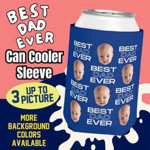 Personalisiertes Vatertagsgeschenk, benutzerdefinierte Dosenkühlerhülle, benutzerdefinierte Dose gemütliches Geschenk für Papa, langlebige Dose Hugger, bestes Vatertagsgeschenk von Kindern