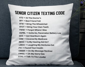 Senior Citizen Texting Code, Gift For Senior Women And Men, Funny Gag Gifts For Older, Retirement Gag Gift, Funny Gift for Grandparents