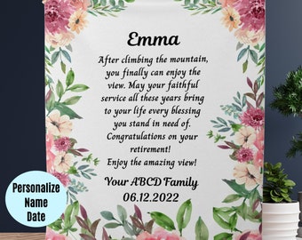 Retirement Gifts For Women Personalized, Women Retirement Gift, Retirement Blankets For Women Gift, Personalized Retirement Gifts For Women