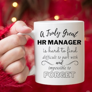 Presente de aposentadoria para gerente de RH, caneca de café de aposentadoria feliz, presente de agradecimento para gerente de RH, presente de agradecimento para gerente de RH, caneca de gerente de RH