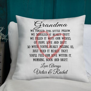 Cuscini personalizzati per la nonna, regalo per la nonna, regalo personalizzato per la nonna, cuscino con il nome del nipote, regalo dai nipoti, cuscino per la nonna