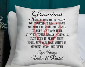 Customized Grandma Pillows, Nana Gift, Personalized Grandmother Gift, Grandkid Name Pillow, Gift from Grandkids, Nana Pillow