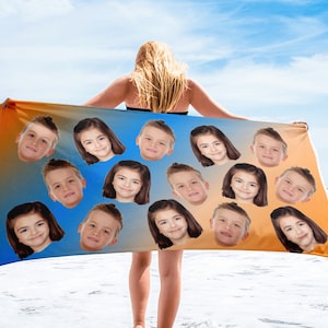 Funny Selfie Photo Towel, Custom Photo Face Beach Towel, Personalized Beach Towel, Custom Beach Towel, Custom Photo Towel, Custom Bath Towel