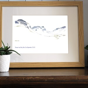 Ridgeline Pencil Print of Glen Coe, Scotland