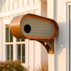 Mid-Century Birdhouse "The Oransa" | Mid Century Modern Decor | 1.25" or 2" Hole Option