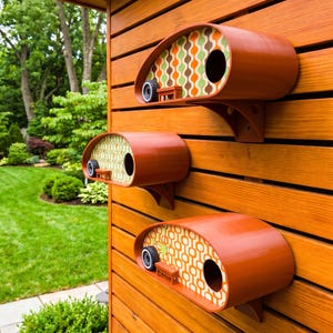 Mid-Century Birdhouses | Retro RV Park Collection | 1.25" or 2" Hole Option | Mid Century Modern Birdhouse