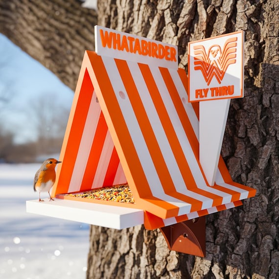 Whatabirder Bird Feeder | Texas Nostalgia Garden Decor | 2 Versions Classic or Cafe