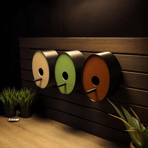 Ellipse Modern Bird House | 1.25" or 2" Hole Option with Easy Maintenance Clean Out | Earth Tones
