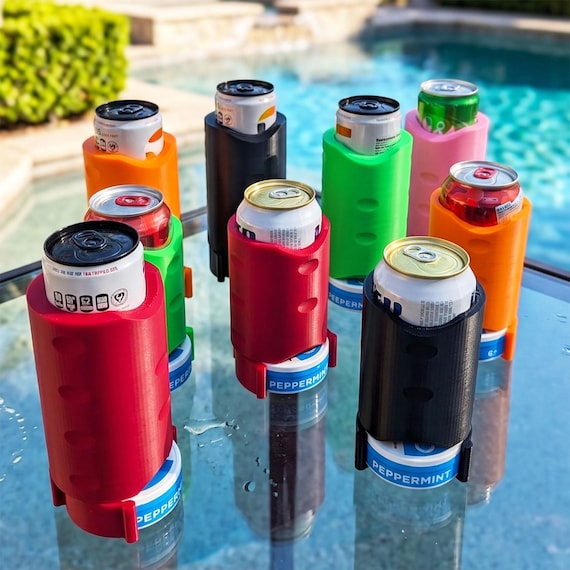 Beer Can Cooler with Flexible Nicotine Pouch Clip | Can Sleeve