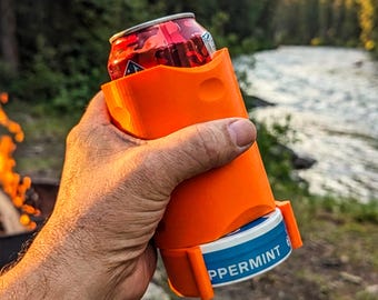 Beer Can Cooler with Flexible Pouch Tin Clip | Regular or Slim