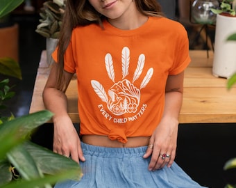 Every Child Matters T-Shirt: Indigenous Designed Orange Shirt Day Tee