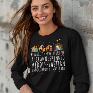 Camisa de manga larga "El amor es el único camino" - Algodón grueso unisex