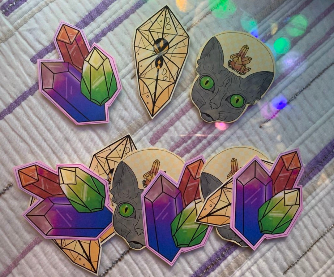 Crystal Light Sticker Crystal Sticker Set - Etsy