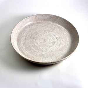 Wheel-thrown white pie pan