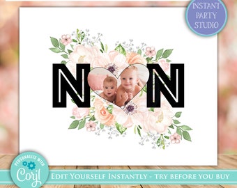Personalised Gran Nan Mother/'s Day Gift Photo Print Grandma Nanna