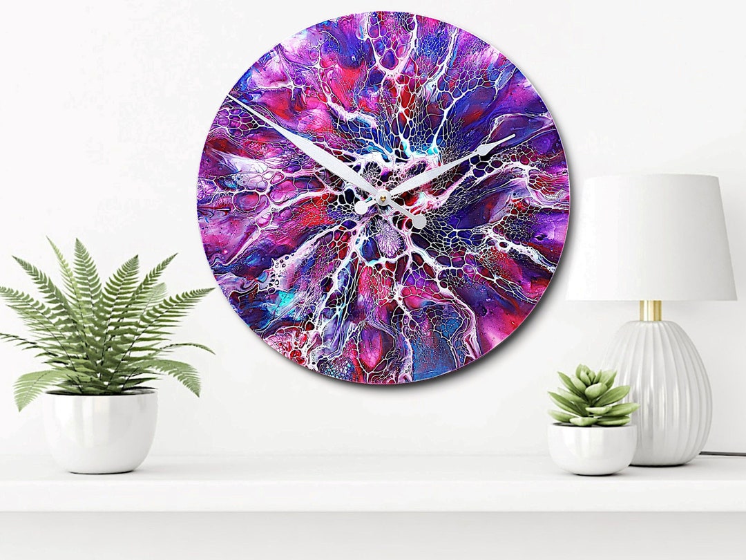 Eye Catching Large Modern Clock for Walls, Minimalist Contemporary