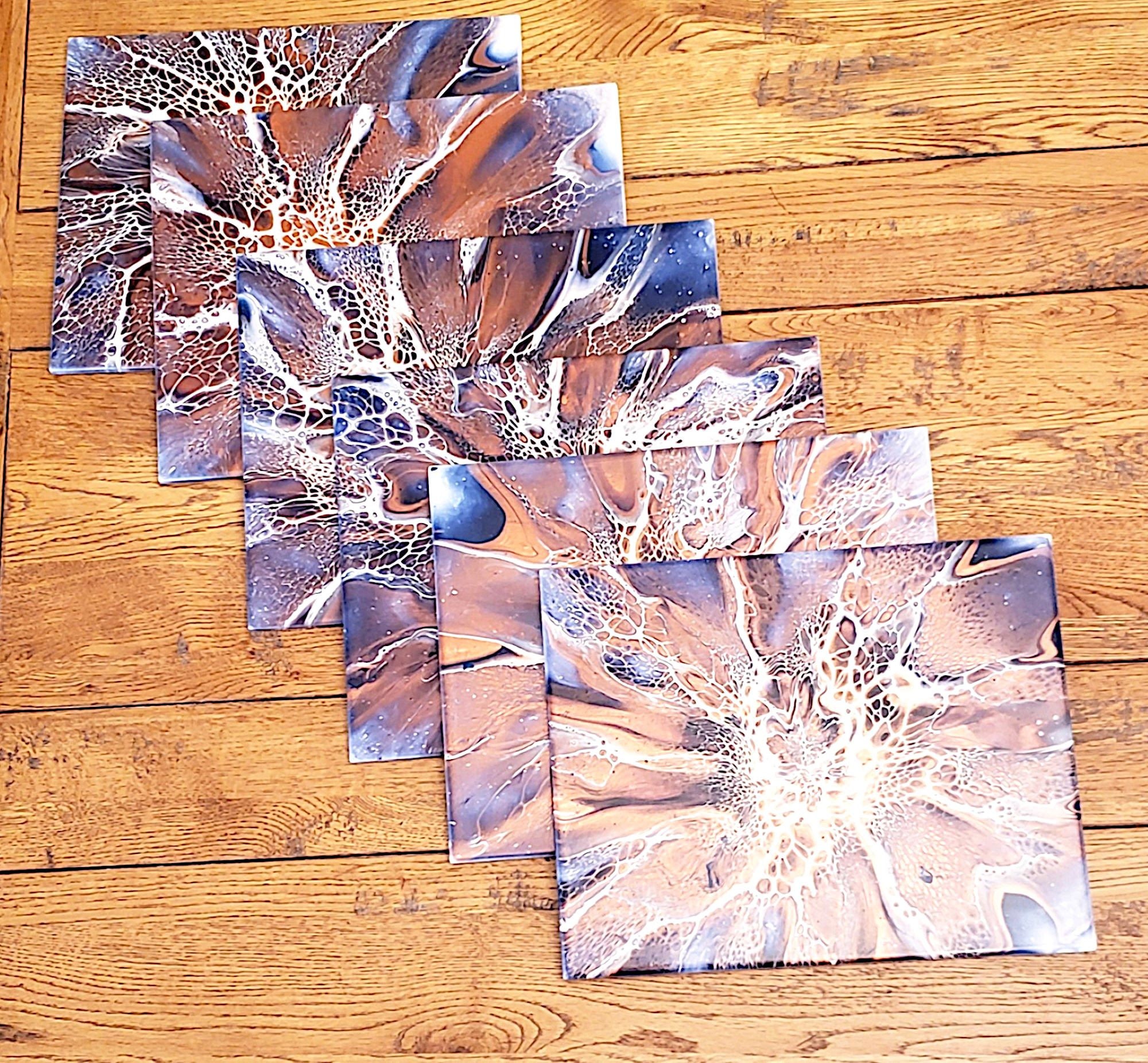 Dining Table Mats Navy Copper Placemats Set of 6 Placemats Etsy